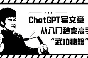 ChatGPT写文章，从入门秒变高手的‘武功秘籍’【揭秘】